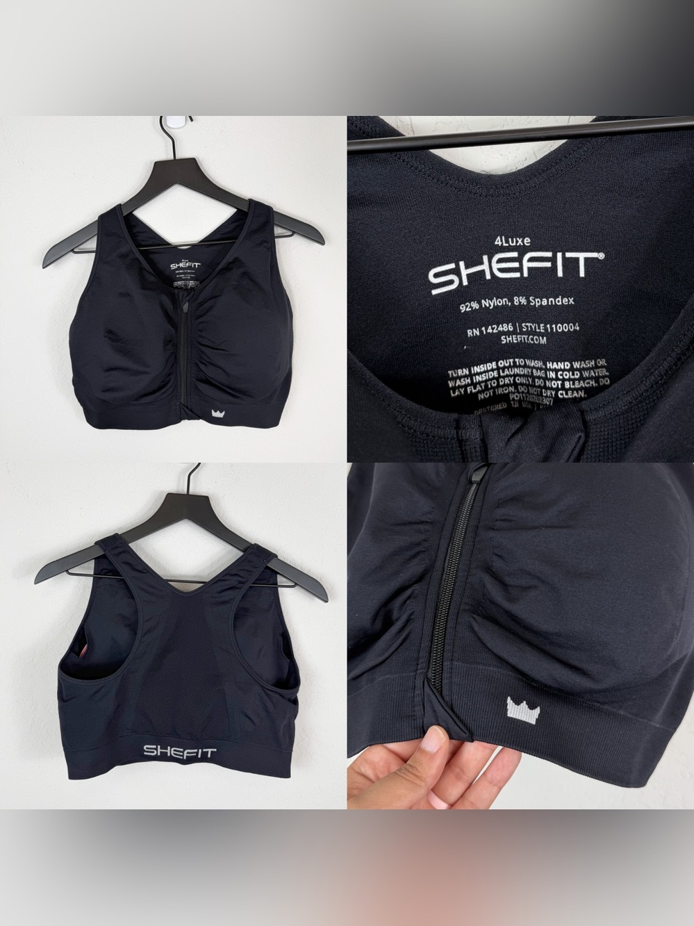•SHEFIT• Black Seamless Lounge Bra